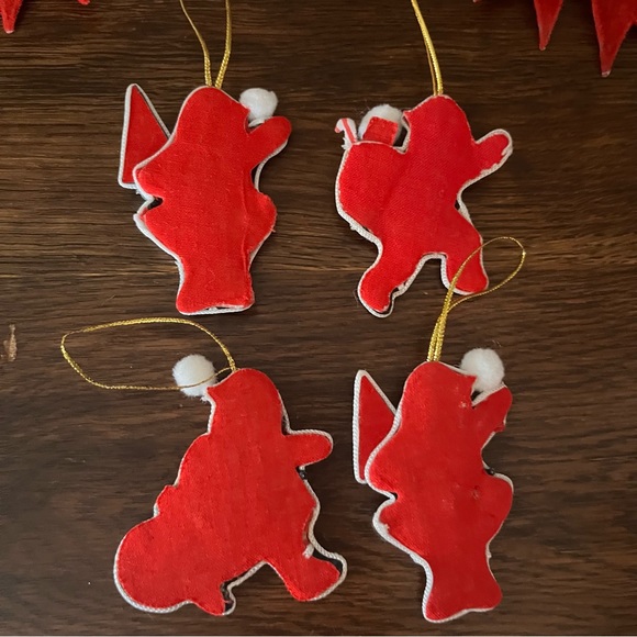 Vintage Christmas Holiday Decor Bundle Red Bows Santa’s - Picture 7 of 14